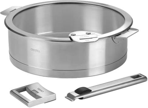 Cristel - 3" Stainless Steel Silver Strate Side Handle - PLSX