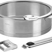 Cristel - 3" Stainless Steel Silver Strate Side Handle - PLSX