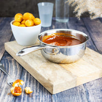 Cristel - 3.5 QT 5-Ply Stainless Steel Saucepan Castel'Pro Ultraply Collection - C24CPFN