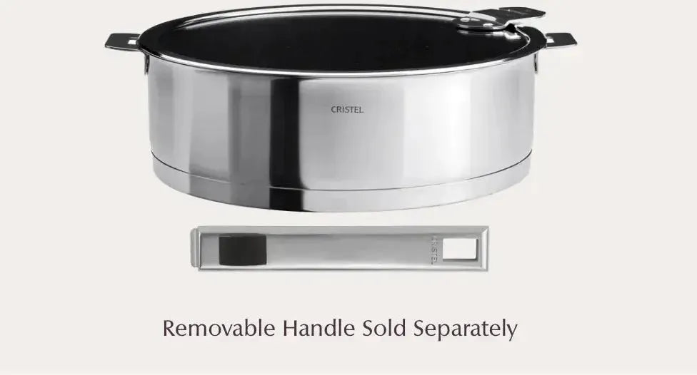 Cristel - 4.5 QT Large Stainless Steel Non-Stick Saute Pan with Lid - S26QLEKSA