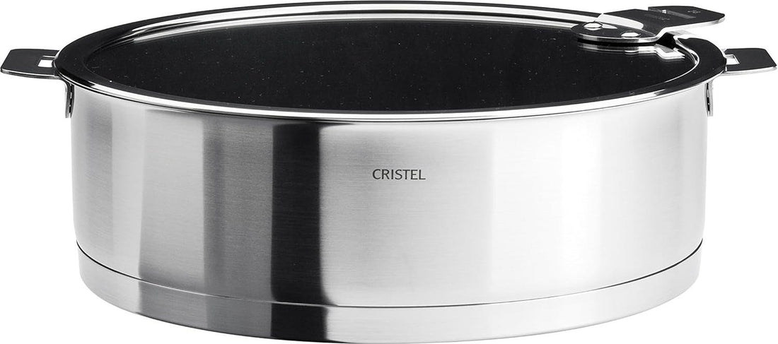 Cristel - 4.5 QT Large Stainless Steel Non-Stick Saute Pan with Lid - S26QLEKSA