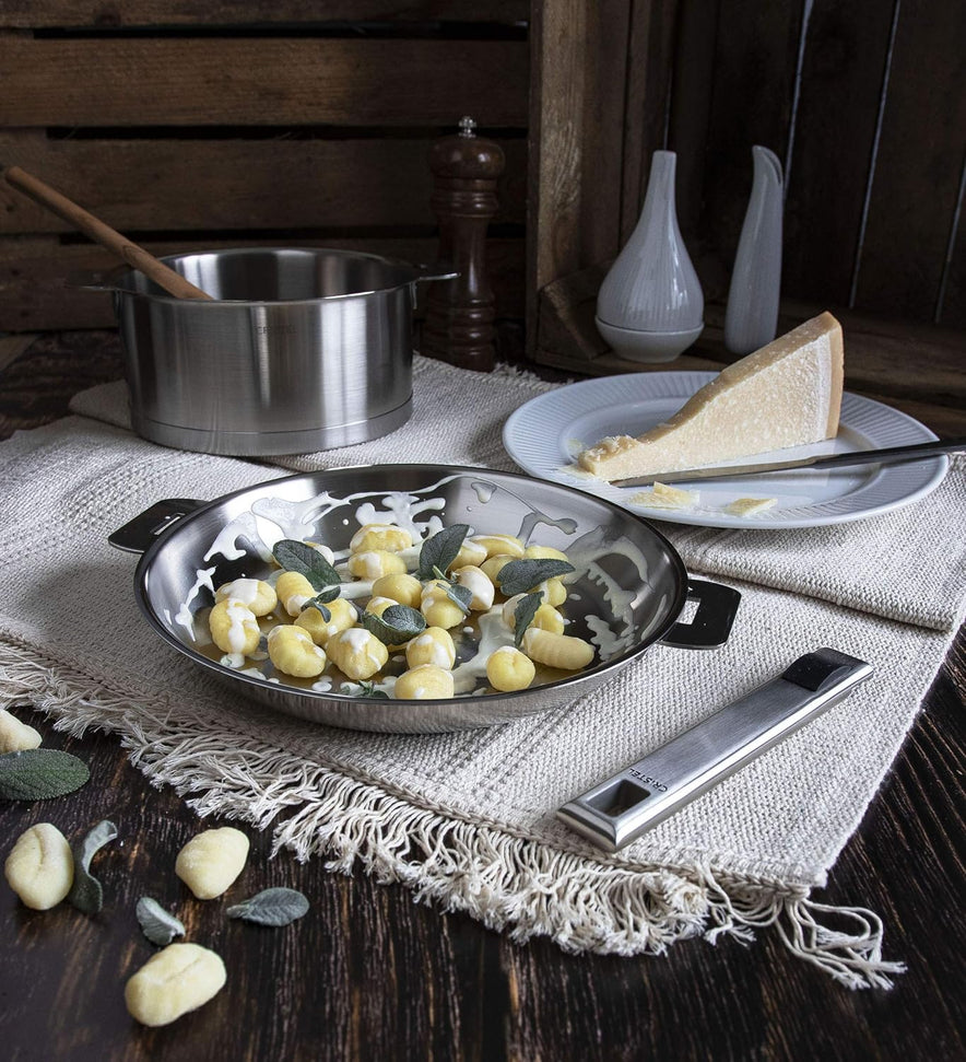 Cristel - 4-Piece Stainless Steel Mixed Frying Pan Set - ST4QLPKSA