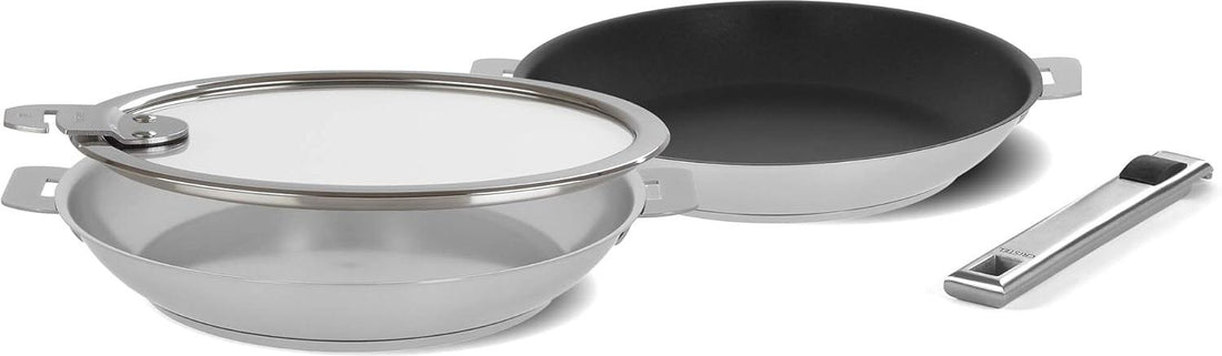 Cristel - 4-Piece Stainless Steel Mixed Frying Pan Set - ST4QLPKSA