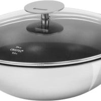 Cristel - 4 QT Casteline Non-Stick Wok with Domed Glass Lid - WOKT28QEKP - DISCONTINUED