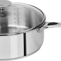 Cristel - 4 QT Casteline Saute Pan with Domed Glass Lid - S24QMPKP