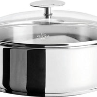 Cristel - 4 QT Casteline Saute Pan with Domed Glass Lid - S24QMPKP