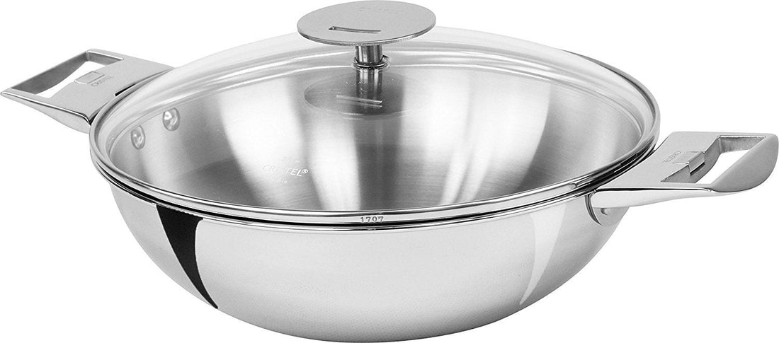 Cristel - 4 QT Casteline Wok with Domed Glass Lid - WOKT28QKP - DISCONTINUED