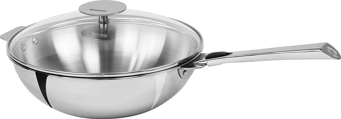 Cristel - 4 QT Casteline Wok with Domed Glass Lid - WOKT28QKP - DISCONTINUED