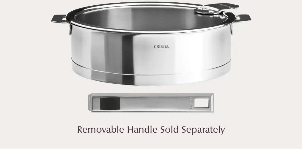 Cristel - 4.5 QT Stainless Steel Saute Pan with Lid - S26QLKSA