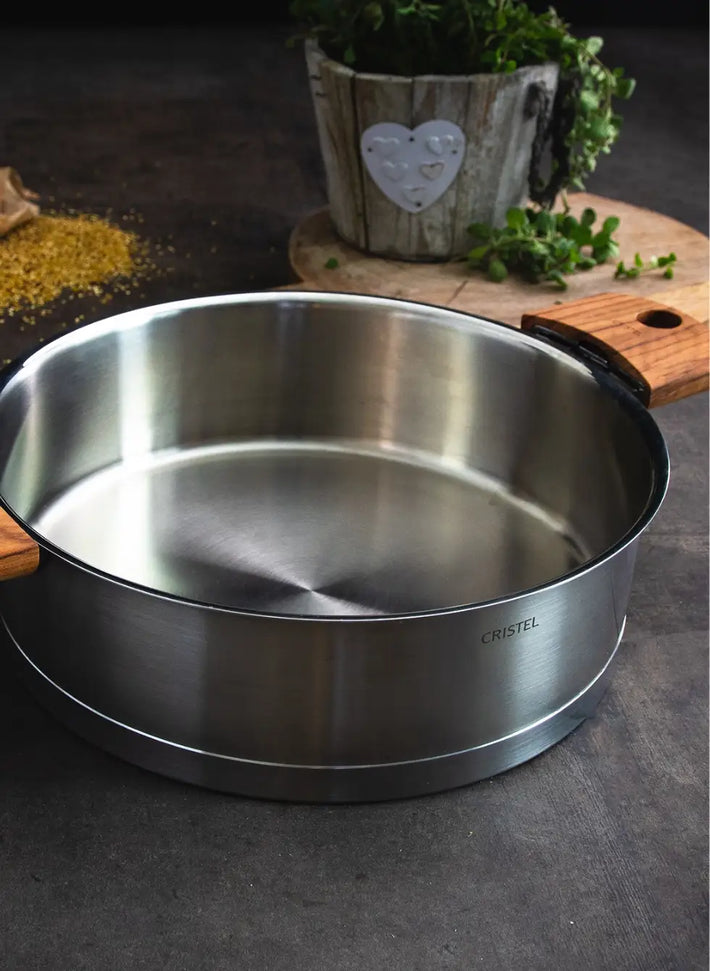 Cristel - 4.5 QT Stainless Steel Saute Pan with Lid - S26QLKSA