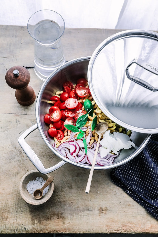 Cristel - 5.5 QT 5-Ply Stainless Steel Stewpan Castel'Pro Ultraply Collection - F28CPFN