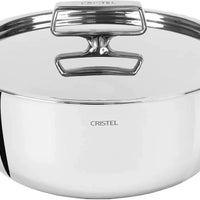 Cristel - 5.5 QT 5-Ply Stainless Steel Stewpan Castel'Pro Ultraply Collection - F28CPFN