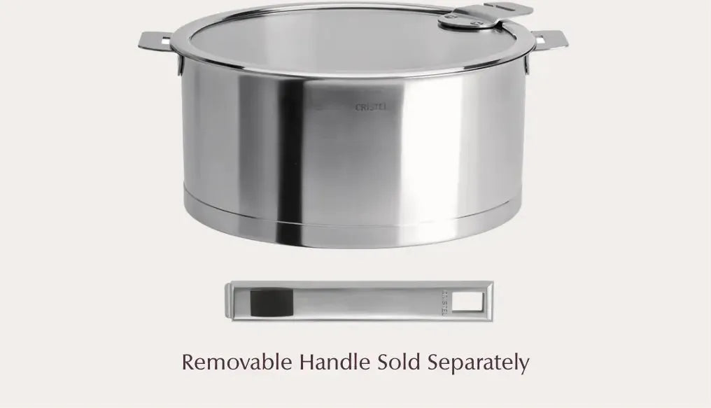 Cristel - 7 QT Stainless Steel Stewpan with Glass Lid - F26QLKSA