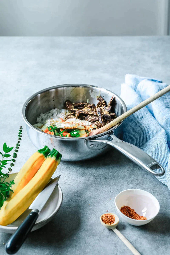 Cristel - 6 QT 5-Ply Stainless Steel Saucepan Castel'Pro Ultraply Collection - C28CPFN