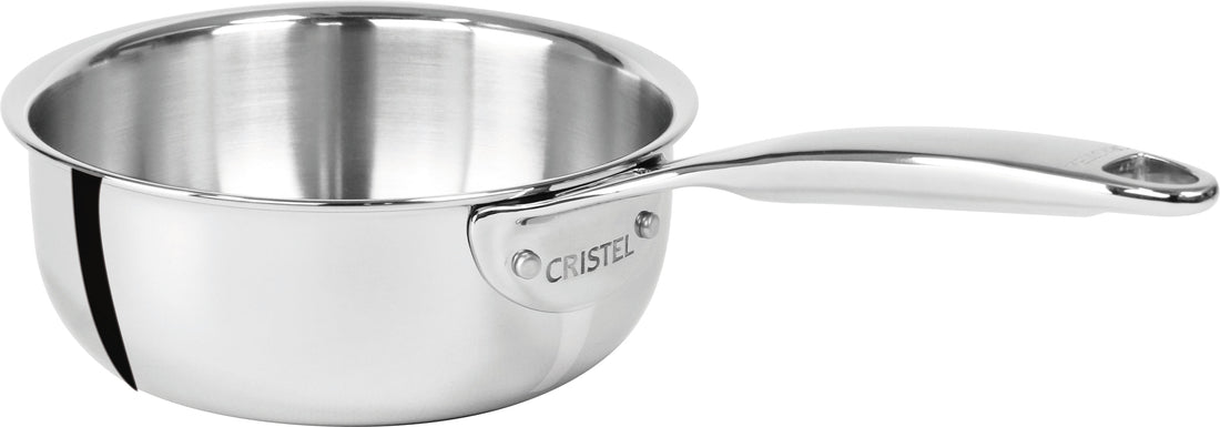 Cristel - 6 QT 5-Ply Stainless Steel Saucepan Castel'Pro Ultraply Collection - C28CPFN