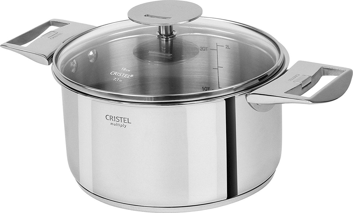 Cristel - 6 QT Casteline Stewpan with Domed Glass Lid - F24QMPKP - DISCONTINUED