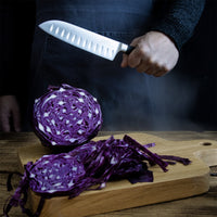 Cristel - 7" Black Stainless Steel Santoku Knife - MACS