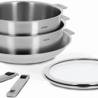 Cristel - 7-Piece Set Stainless Steel Cookware Set with Removable Handles - STQL7KSAS