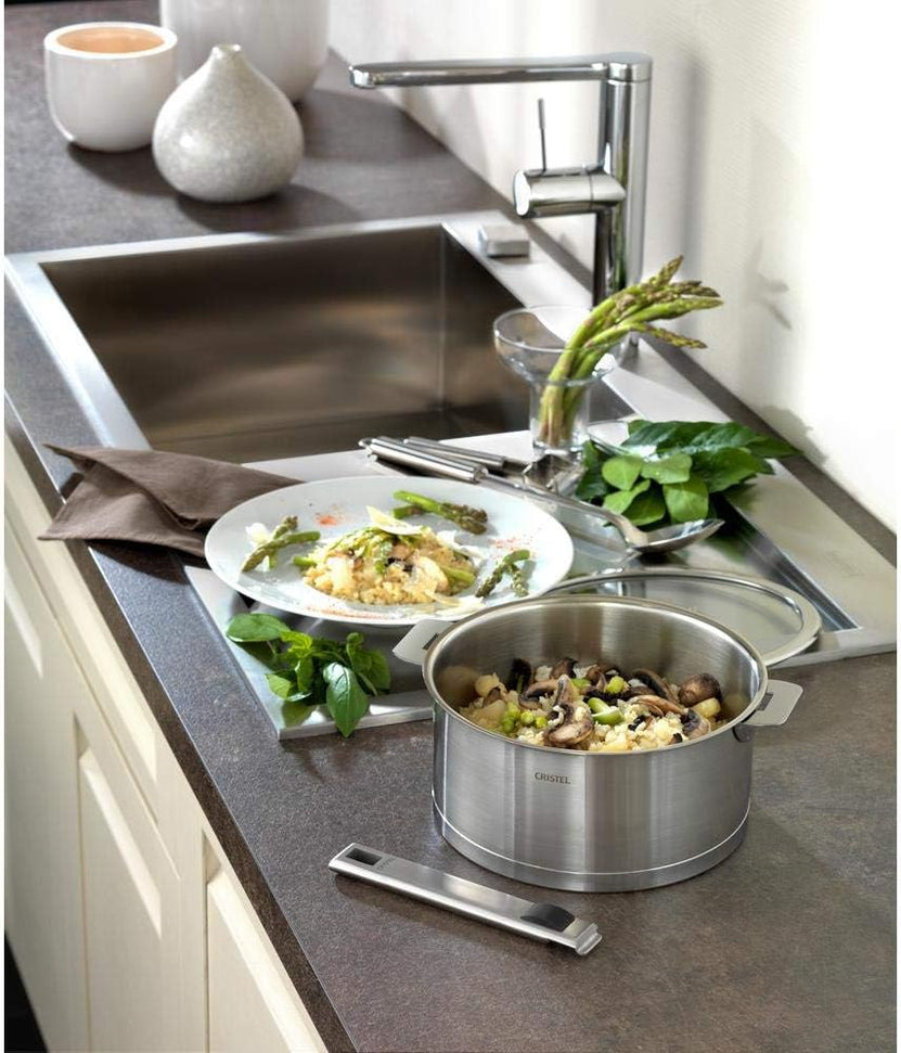 Cristel - 7-Piece Set Stainless Steel Cookware Set with Removable Handles - STQL7KSAS