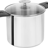 Cristel - 7.5 QT Casteline Stockpot with Domed Glass Lid - M22QKP