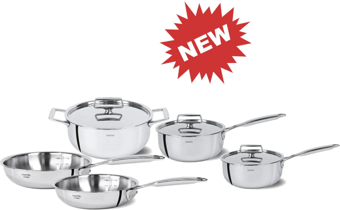 Cristel - 8 PC Stainless Steel Set Castel'Pro Ultraply Collection - SET8 pcPFN