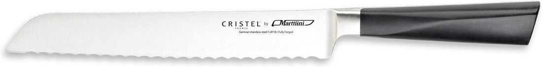 Cristel - 8.2" Black Stainless Steel Bread Knife - MACP