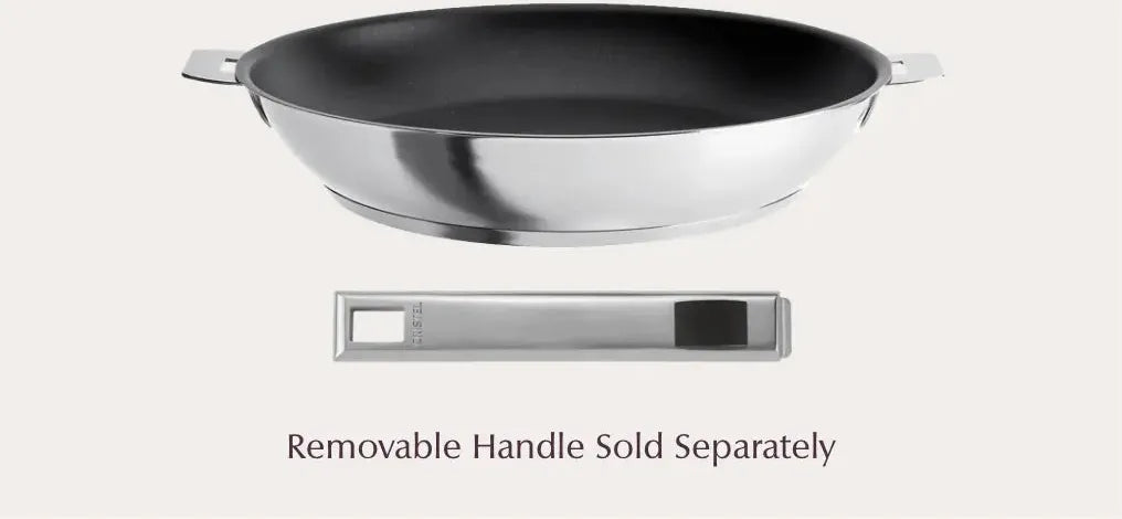 Cristel - 11" Stainless Steel Non-Stick Deep Frying Pan with Detachable Handle - PH28QLE