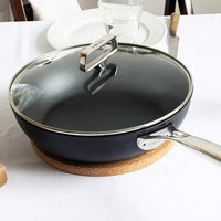 Cristel - Castel'Pro 12" Domed Glass Lids With Fixed Stainless Handle - K30VCPF