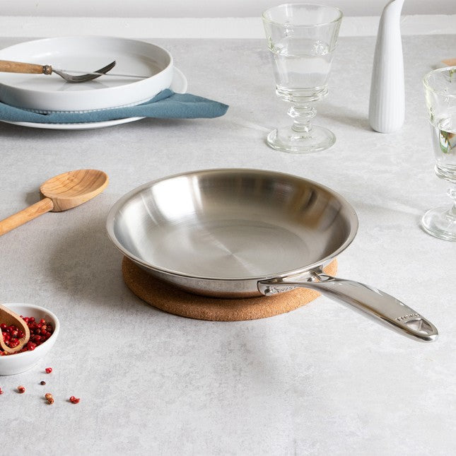 Cristel - Castel'Pro Multiply 10" Stainless Steel Frying Pan With Fixed Handle - P26CPFTN