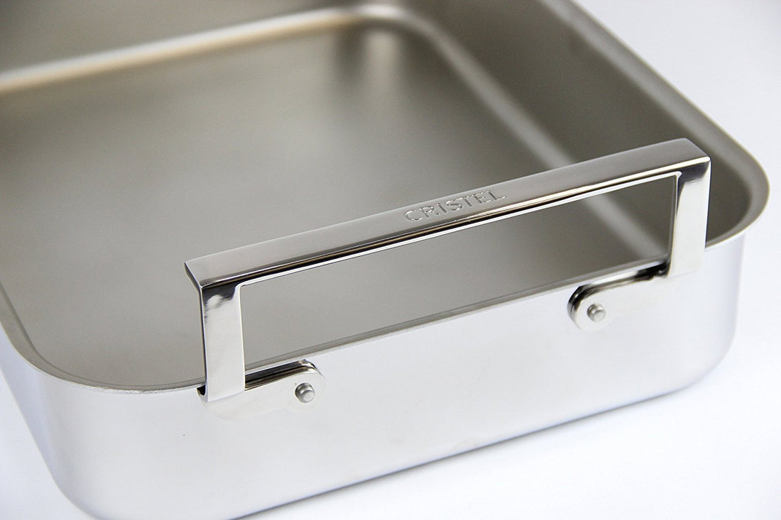 Cristel - Compléments 3-Ply Roaster 2 Large Handles +SS Grid+Thermometer - PFR40