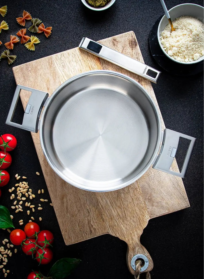 Cristel - Pack of 3 Stainless Steel Saucepans with Lids - S3CQLKSA