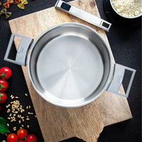 Cristel - Pack of 3 Stainless Steel Saucepans with Lids - S3CQLKSA