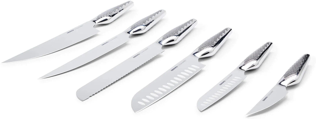 Crowd Cookware - Stainless Steel Knives with Whetstone, Pack of 6 - 77659