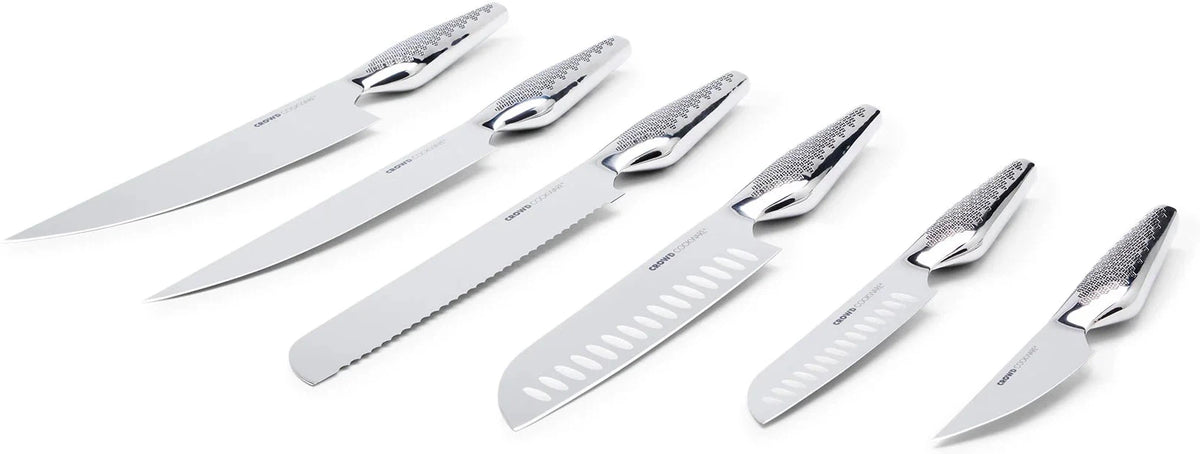 Crowd Cookware - Stainless Steel Knives with Whetstone, Pack of 6 - 77659