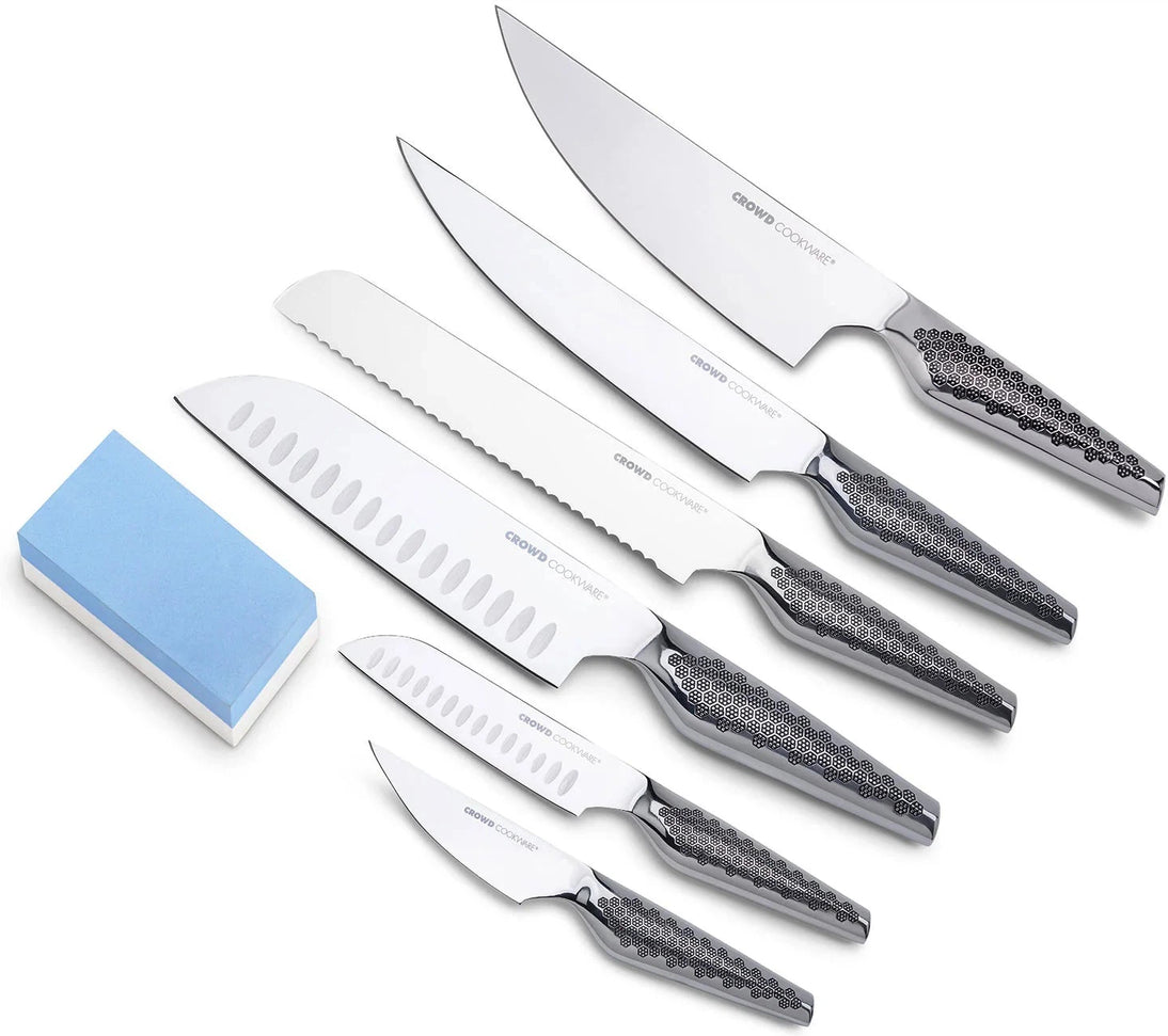 Crowd Cookware - Stainless Steel Knives with Whetstone, Pack of 6 - 77659