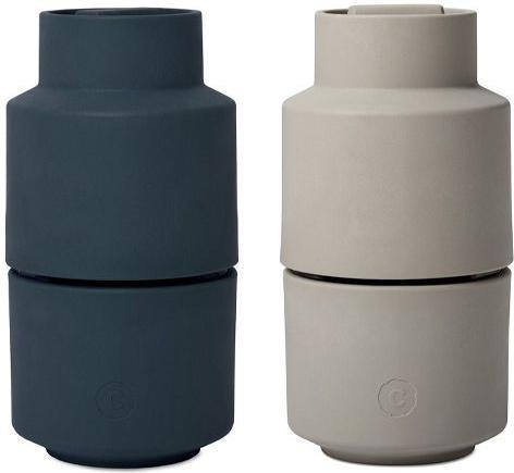 CrushGrind - BILLUND 12 cm Blueberry & Cumin Salt Pepper Grinders, Pack of 2 - 060300-4003-X4