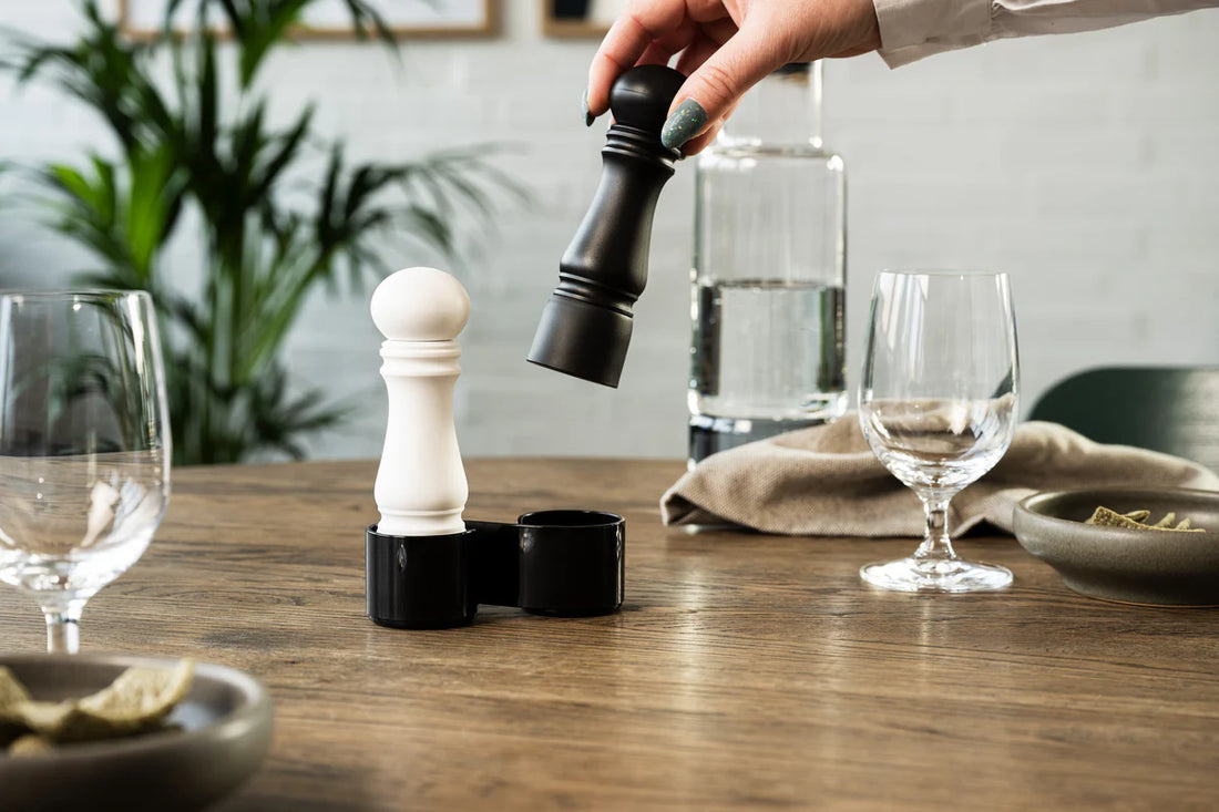 CrushGrind - Black & White Mini Grinder Mill Set - 060080-4002-X12