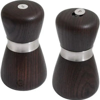 CrushGrind - KYOTO 10 cm Ash Brown Wooden Salt Pepper Grinder - 070360-2073-X4