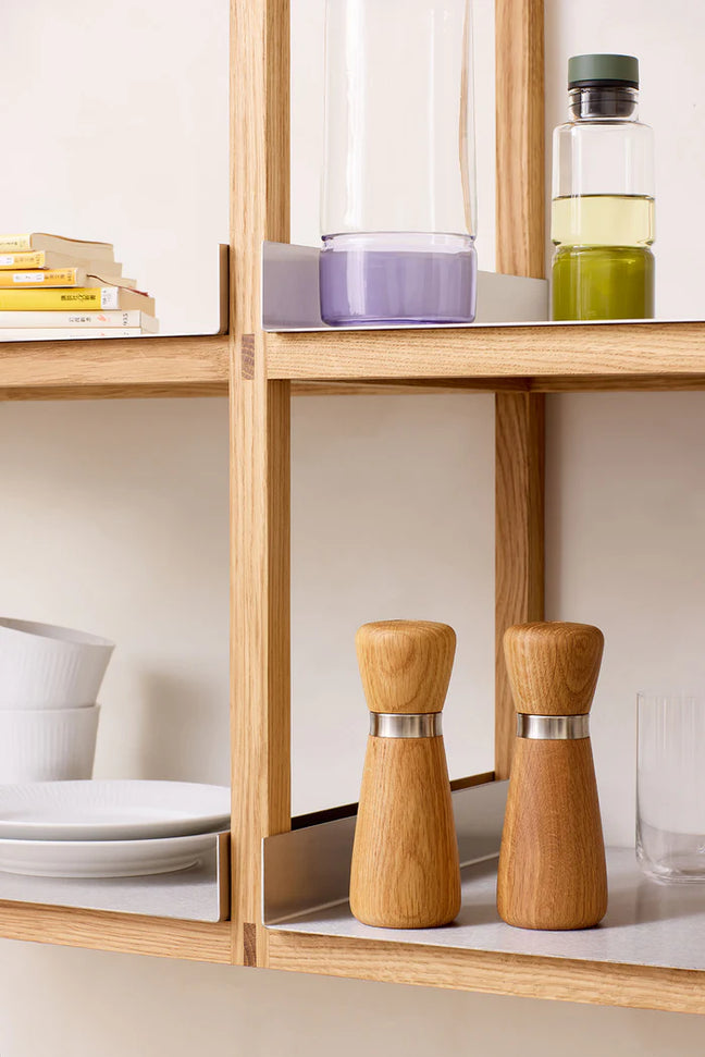 CrushGrind - KYOTO 17 cm Oak Wooden Salt Pepper Grinder - 070366-2002-X4