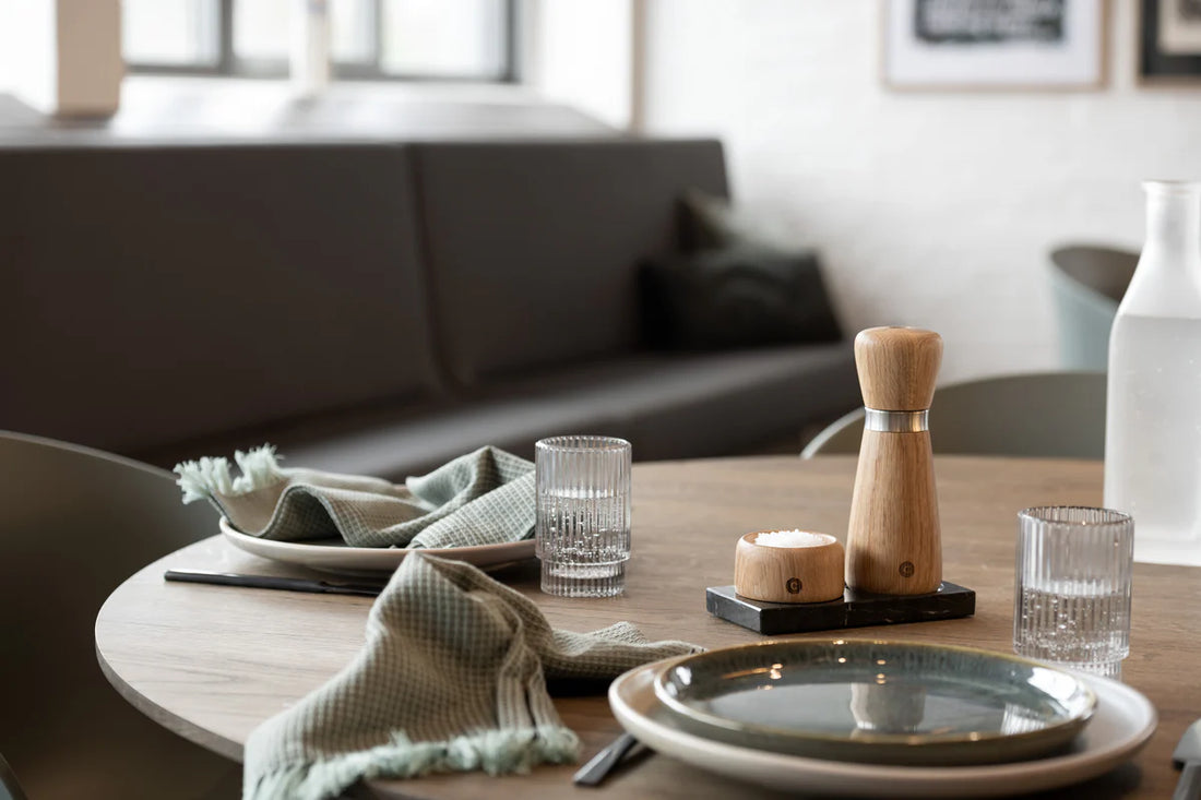 CrushGrind - KYOTO 17 cm Oak Wooden Salt Pepper Grinder - 070366-2002-X4