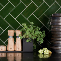 CrushGrind - KYOTO 17 cm Oak Wooden Salt Pepper Grinder - 070366-2002-X4