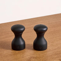 CrushGrind - LYON 10 cm Black Salt Pepper Grinder Mill Set - 070380-0099-2PC-X4
