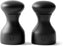 CrushGrind - LYON 10 cm Black Salt Pepper Grinder Mill Set - 070380-0099-2PC-X4