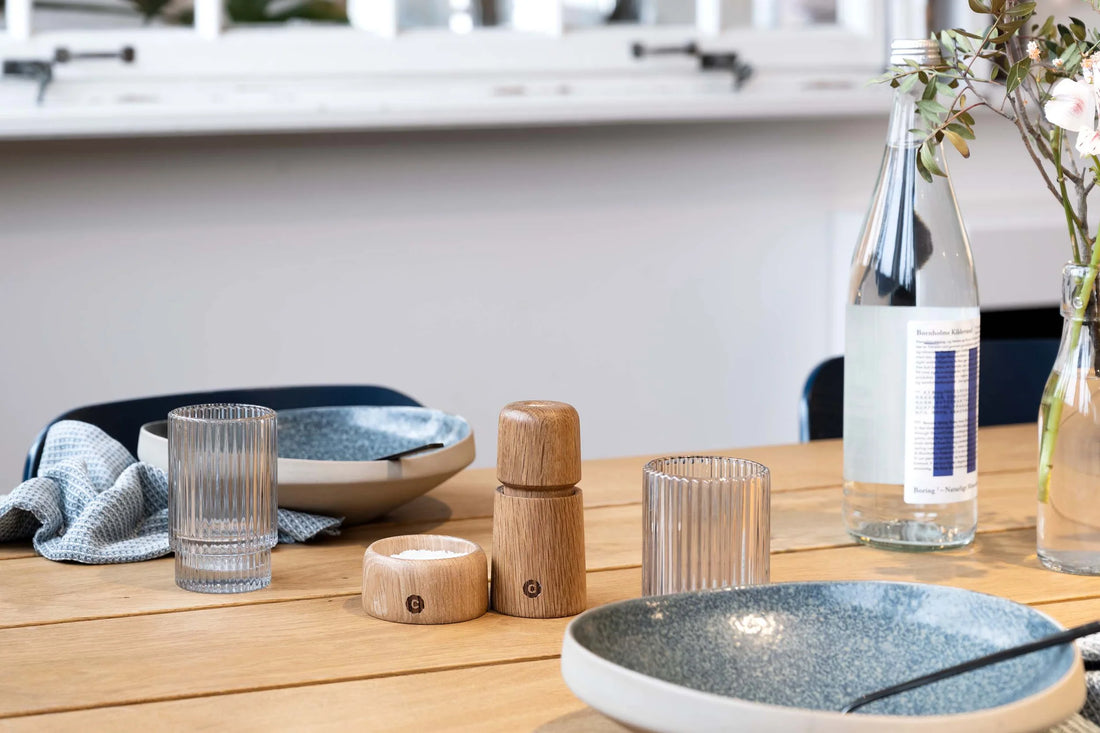 CrushGrind - STOCKHOLM 11 cm Oak Wooden Salt Pepper Grinder - 070274-2002-X4