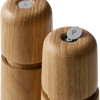 CrushGrind - STOCKHOLM 17 cm Oak Wooden Salt Pepper Grinder - 070284-2002-X4