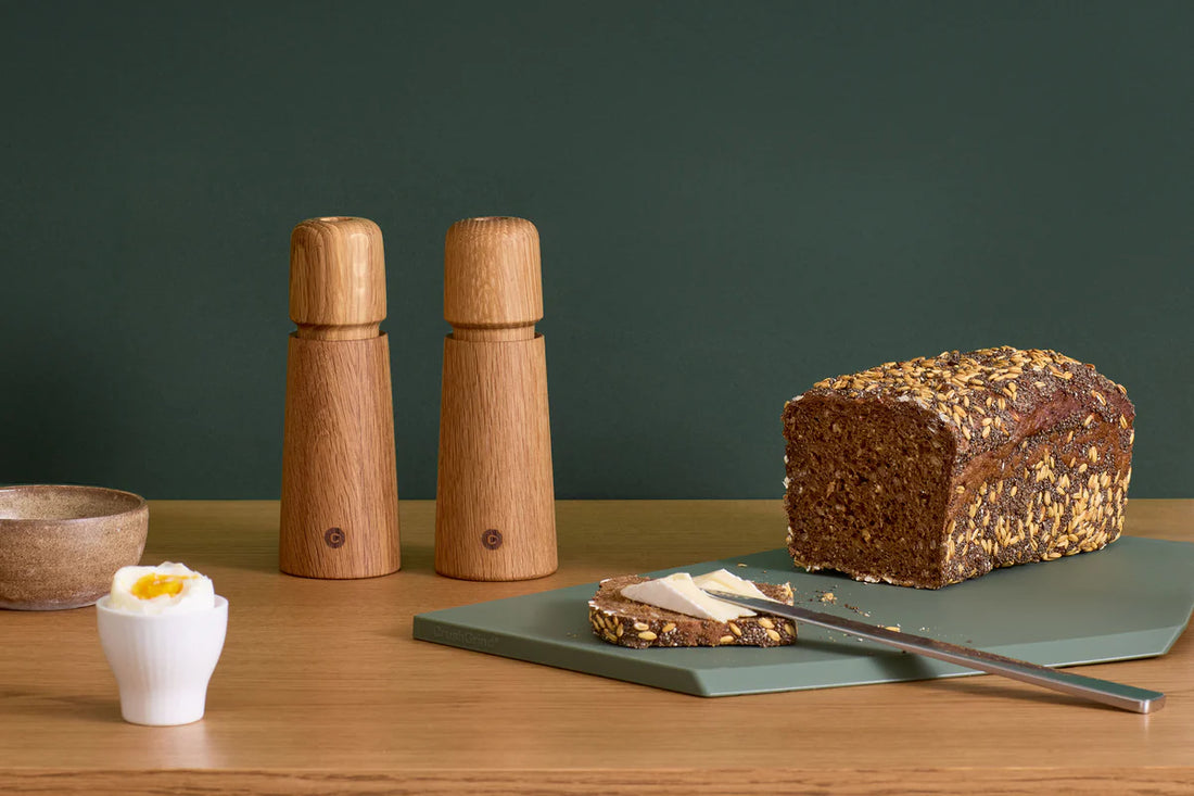 CrushGrind - STOCKHOLM 17 cm Oak Wooden Salt Pepper Grinder - 070284-2002-X4