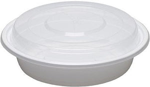 Cube Packaging - 24 Oz White 6.80" x 2.50" Round Container with Lid Combo, 150/Cs - CR623W