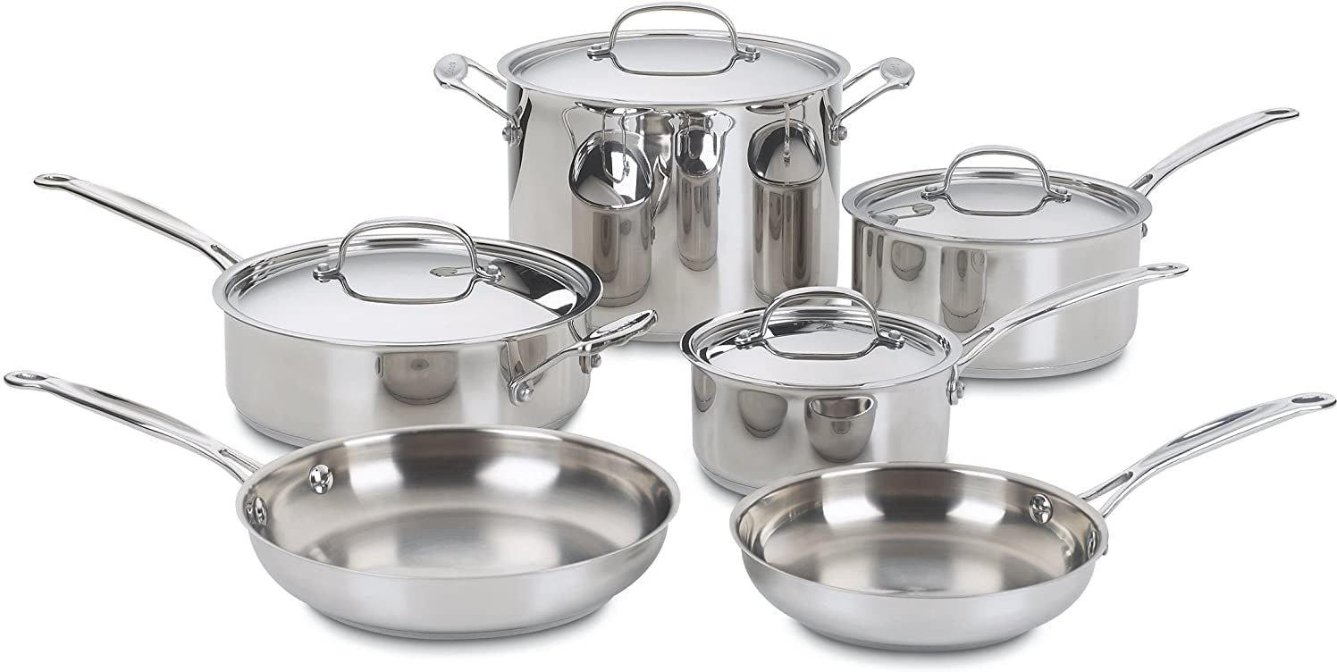 Cuisinart - 10 PC Green Chef Pro Stainless steel Cookware Set - GCS-10C