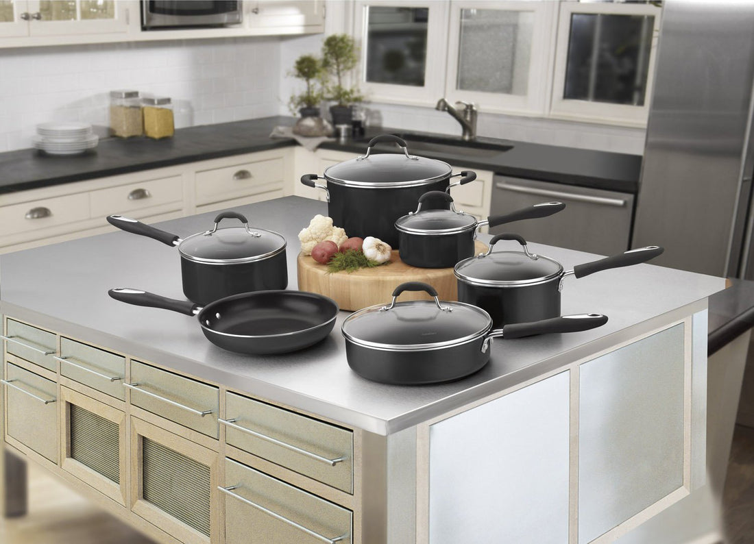 Cuisinart - 11 PC Advantage Black Non-Stick Aluminum Cookware Set - 55-11BKC