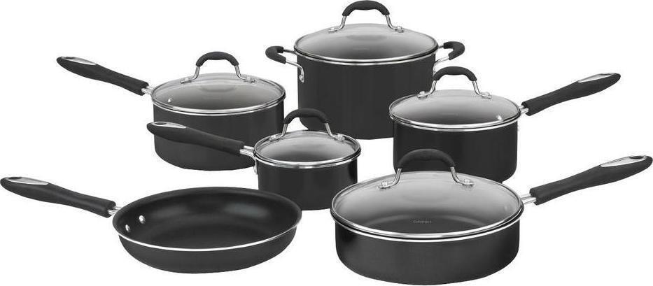 Cuisinart - 11 PC Advantage Black Non-Stick Aluminum Cookware Set - 55-11BKC